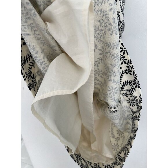 J.CREW Floral Embroidered Strapless Dress Ivory Blue MODAL Size 10 - Picture 12 of 15